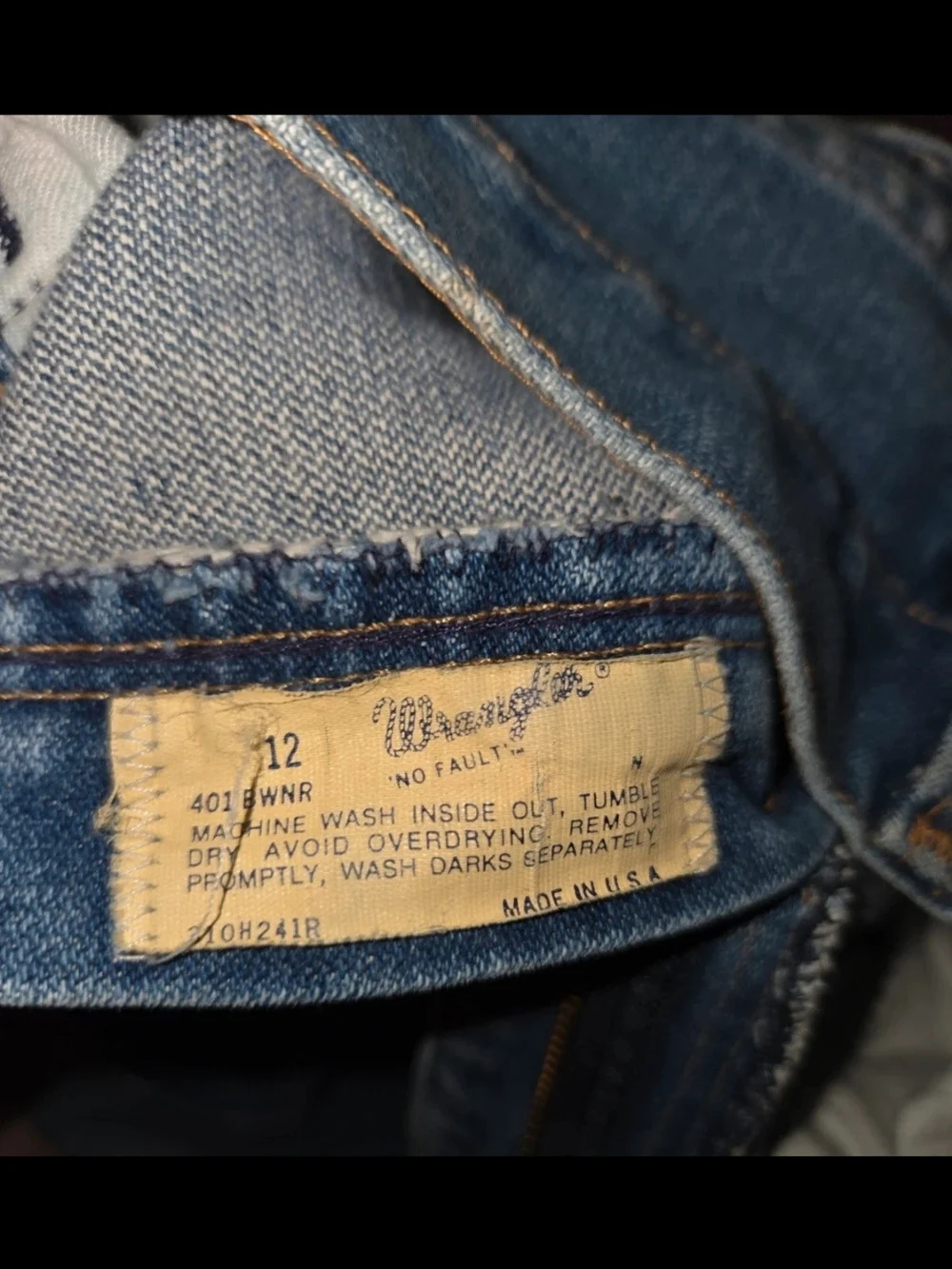 Wrangler Kids Blue Denim Jeans Vintage 12/Y